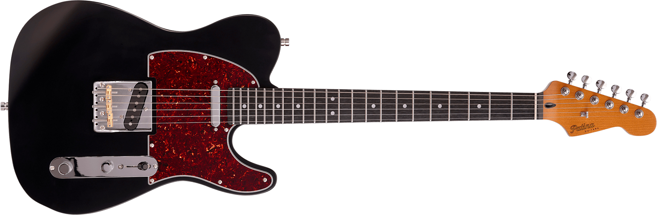 Patina Guitars Pt3 Bk 2s Ht Rw - Black - Guitare Électrique Forme Tel - Main picture