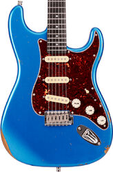 Guitare électrique forme str Patina guitars PS-6 LPB R - Lake placid blue relic
