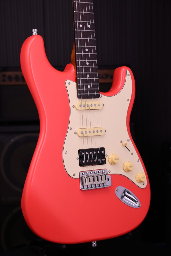 Patina Guitars Ps4 Frd Hss Trem Rw - Fiesta Red - Guitare Électrique Forme Str - Variation 2