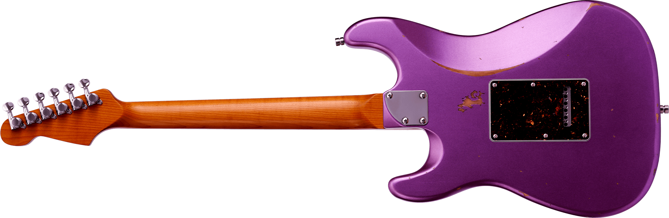 Patina Guitars Ps6 Pp R 3s Trem Rw - Purple Relic - Guitare Électrique Forme Str - Variation 1