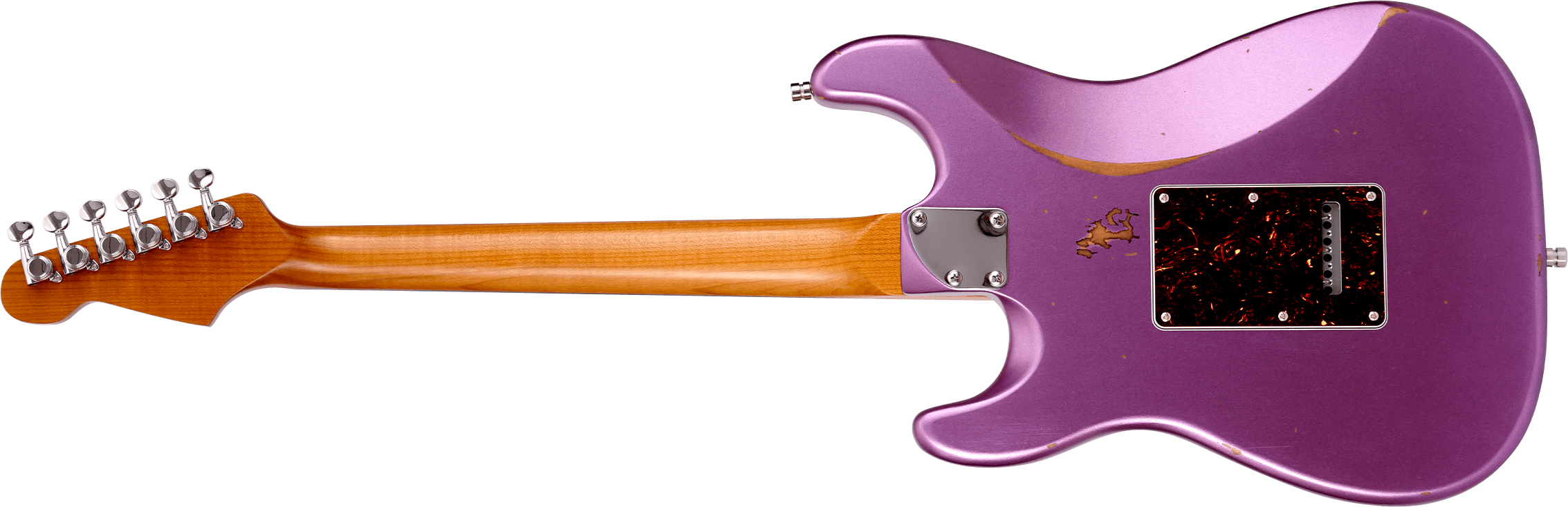Patina Guitars Ps7 Pp R Hss Trem Rw - Purple Relic - Guitare Électrique Forme Str - Variation 1