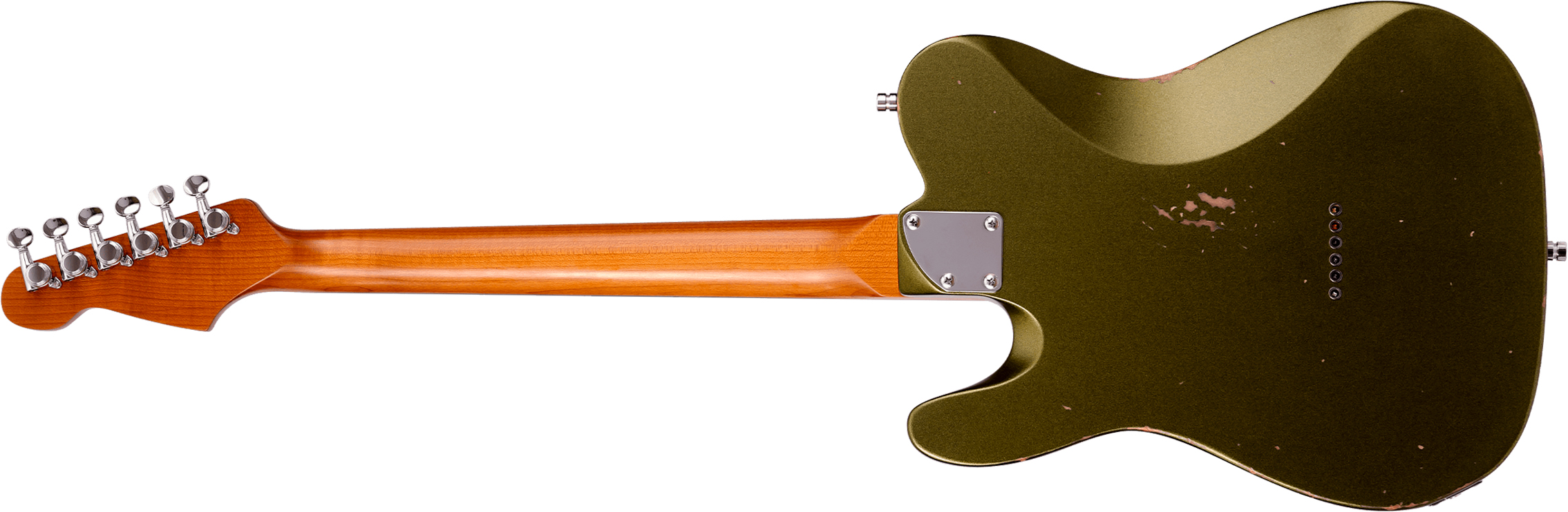 Patina Guitars Pt6 Sgr R 2s Ht Rw - Sherwood Green Relic - Guitare Électrique Forme Tel - Variation 1