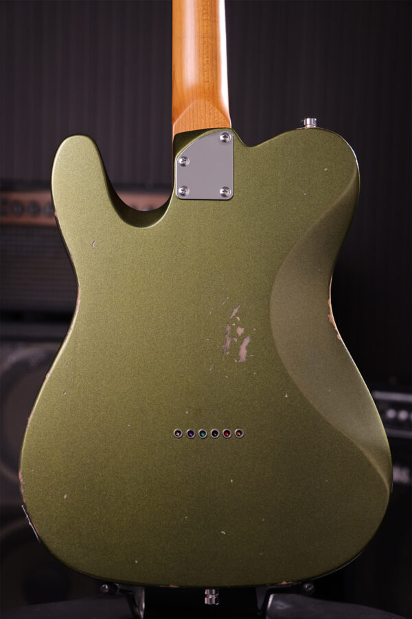 Patina Guitars Pt6 Sgr R 2s Ht Rw - Sherwood Green Relic - Guitare Électrique Forme Tel - Variation 3