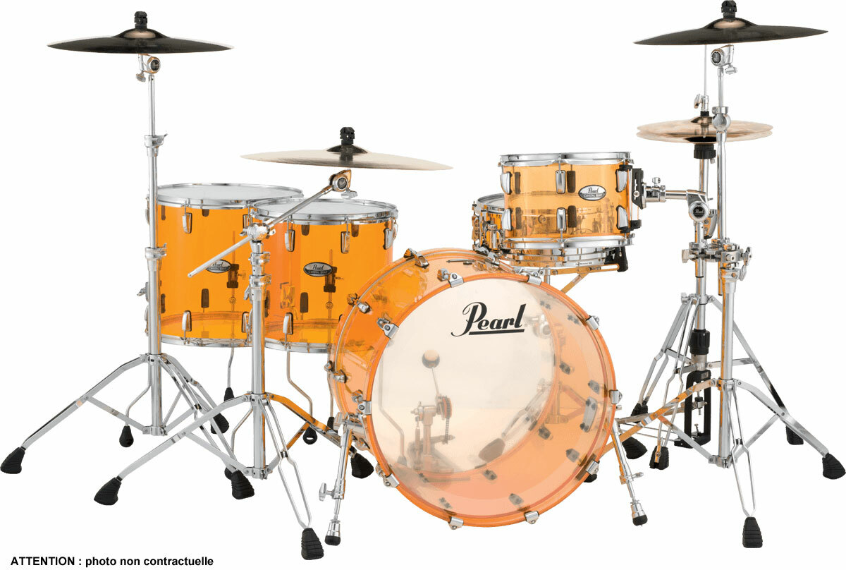 Pearl Crb524fpc-732 Crystal Beat 2tb Rock 22 - 4 FÛts - Tangerine Glass - Batterie Acoustique Rock - Main picture