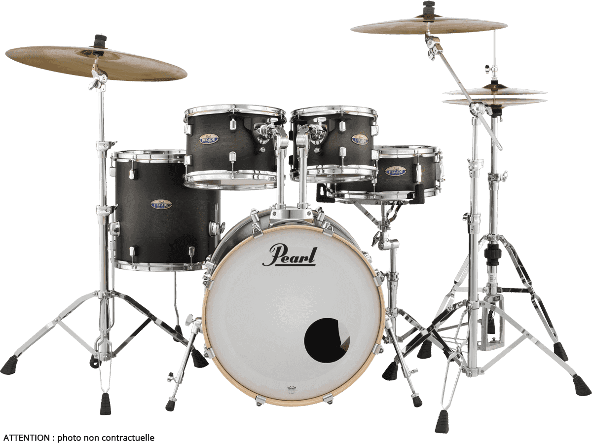 Pearl Decade Dmp905c Erable Fusion 20 5 Futs - Satin Black Burst - Batterie Acoustique Fusion - Main picture