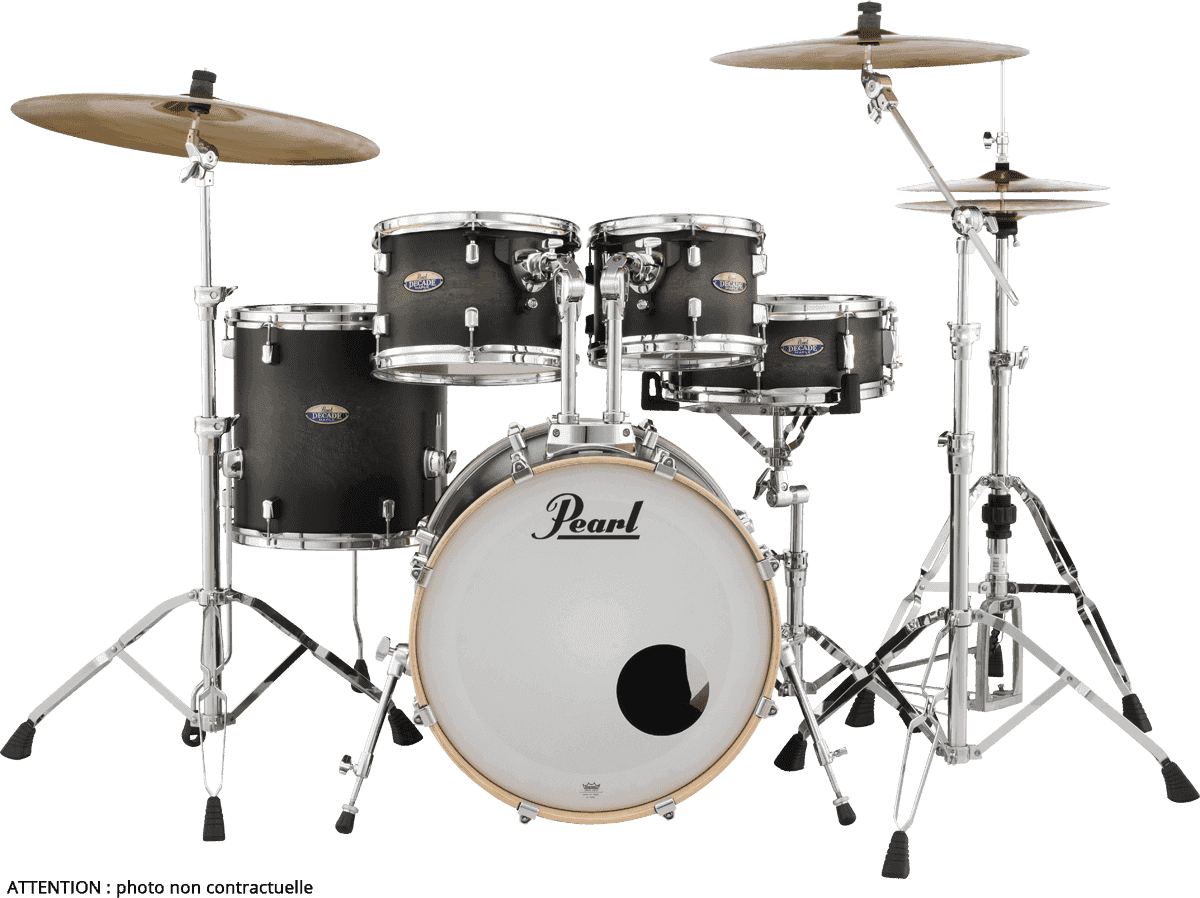 Pearl Decade Maple Stage 22 Satin Black Burst - Satin Black Burst - Batterie Acoustique Rock - Main picture