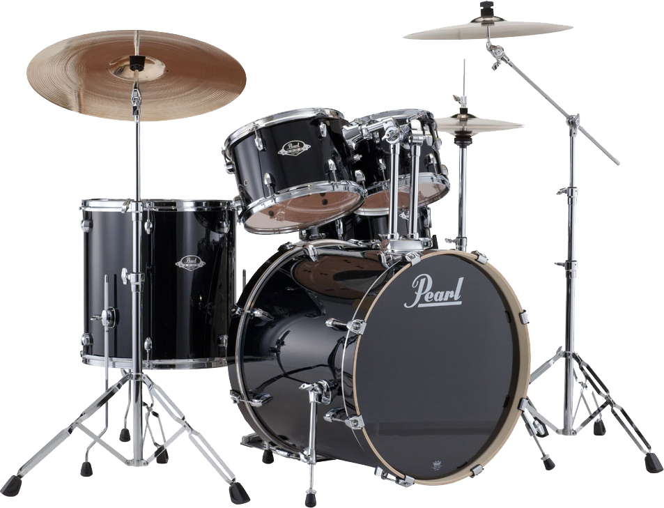 Pearl Exx725c31  Export  Standard 22  Jet Black - 5 Futs - Jet Black - Batterie Acoustique Standard - Main picture