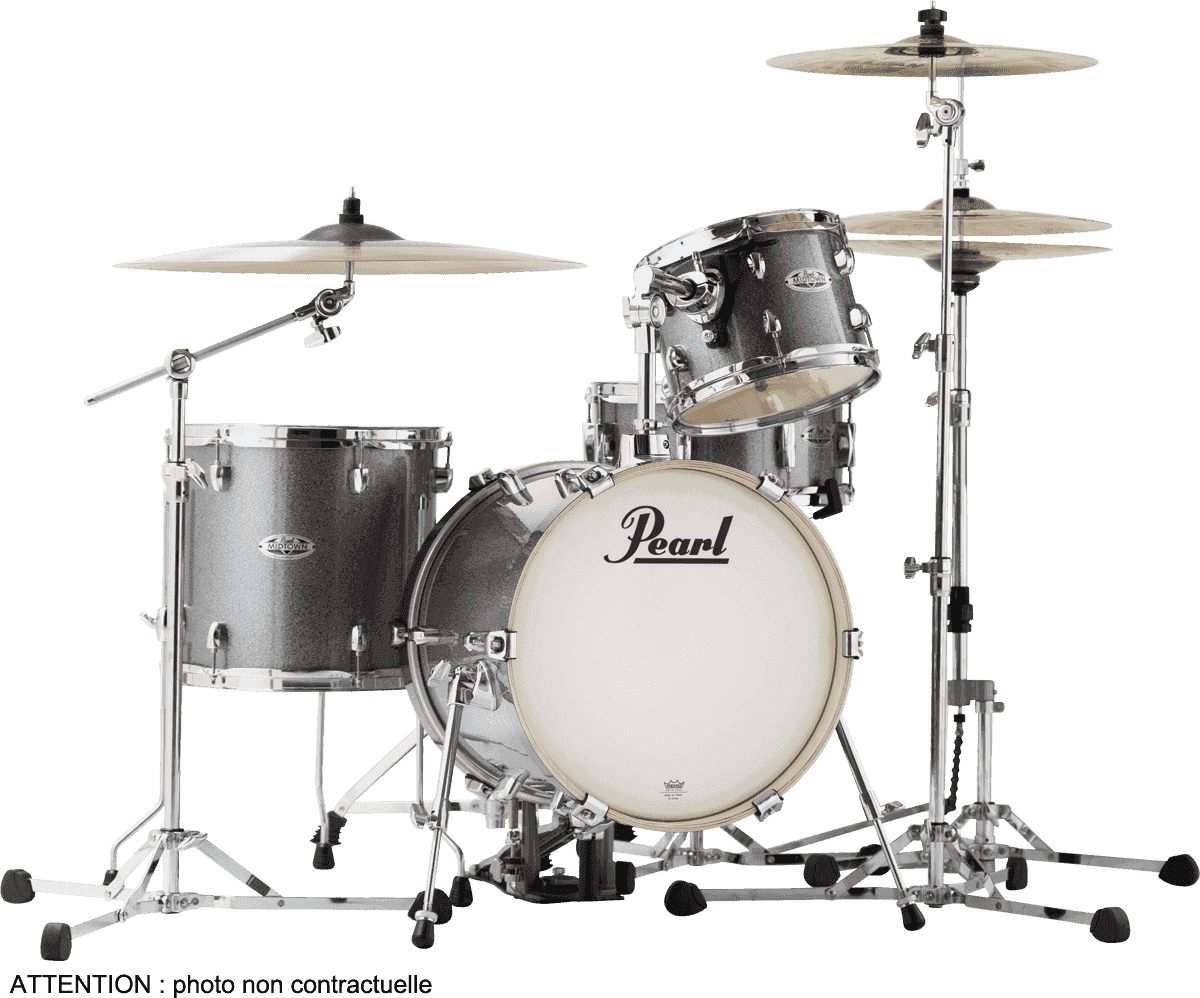 Pearl Kit Midtown Jazette 4 Futs - Grindstone Sparkle - Batterie Acoustique Jazz - Main picture