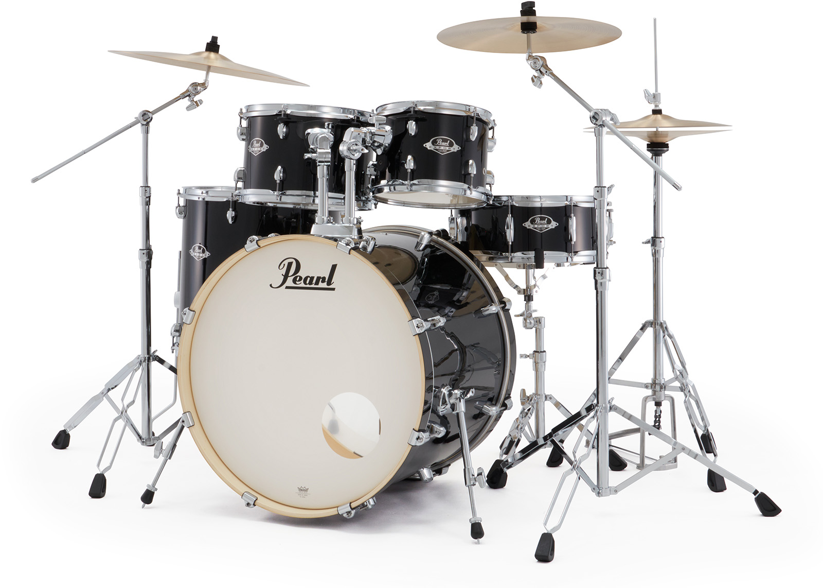 Pearl Exx725snbrc-31 Export Rock 22 - Jet Black - Batterie Acoustique Rock - Variation 1