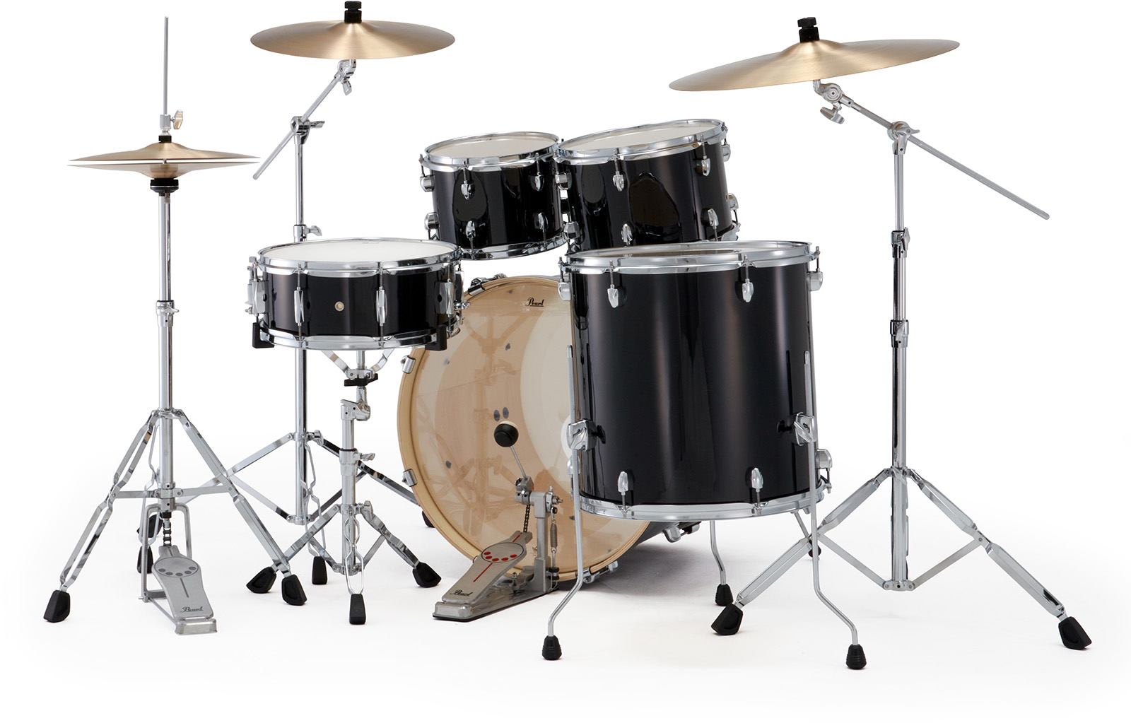 Pearl Exx725snbrc-31 Export Rock 22 - Jet Black - Batterie Acoustique Rock - Variation 2