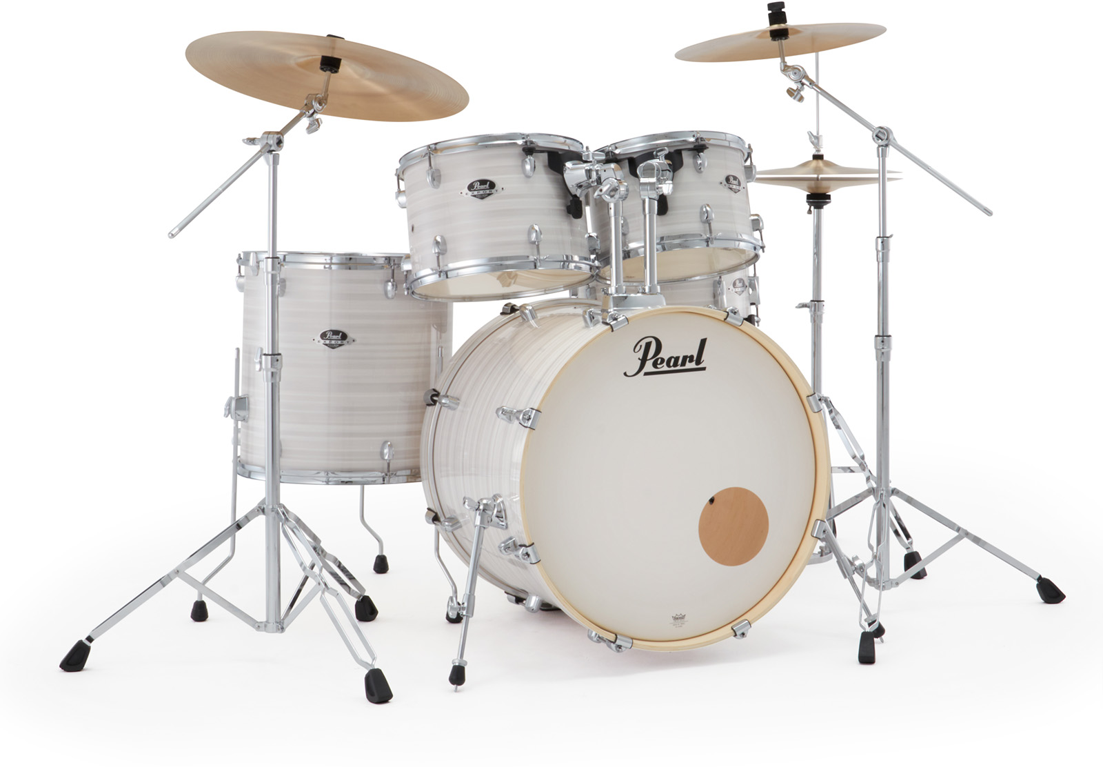 Pearl Export Rock 22'' - 5 FÛts - Slipstream White - Batterie Acoustique Rock - Variation 1