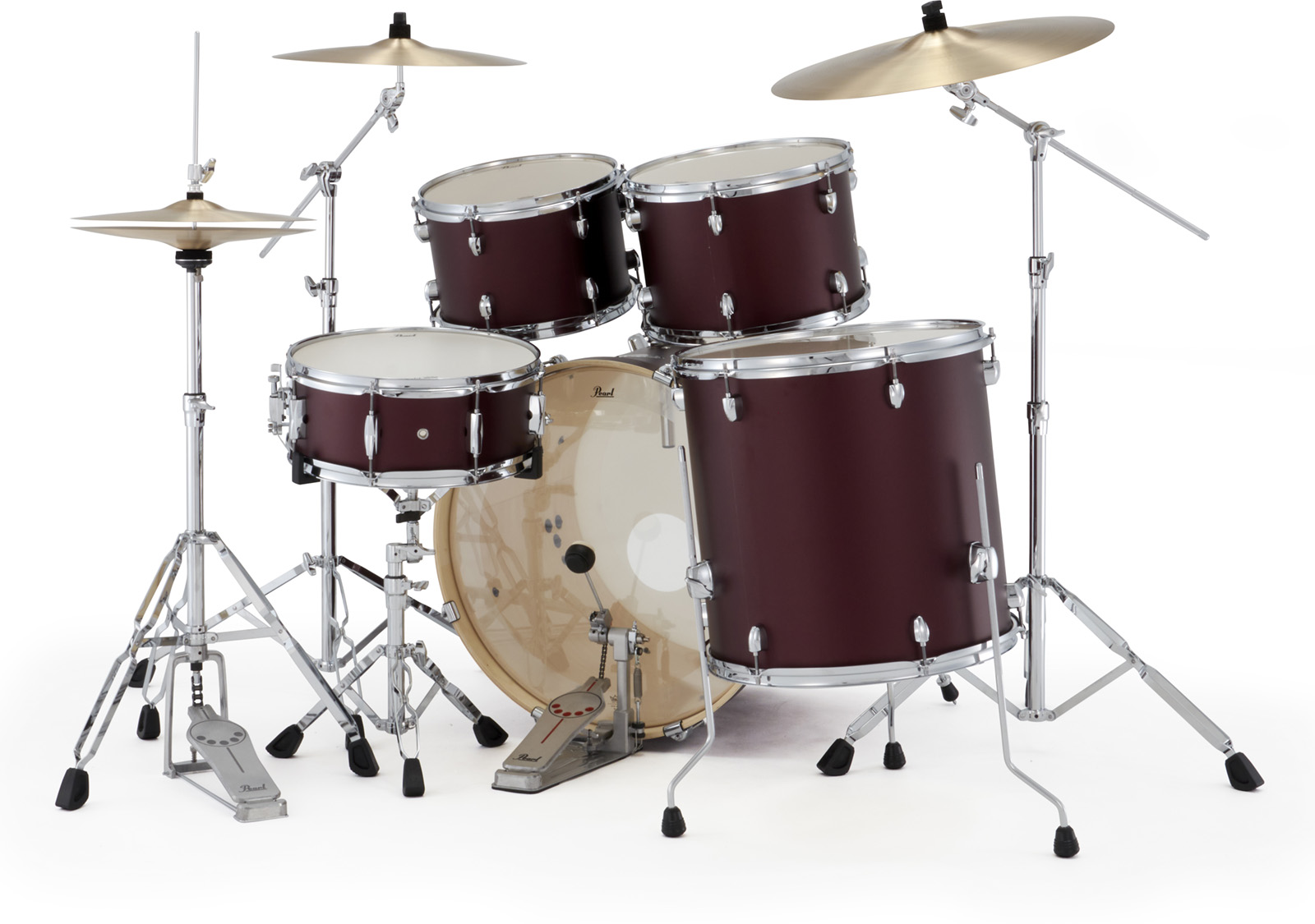 Pearl Export Rock 22'' - 5 FÛts - Satin Scarlet - Batterie Acoustique Fusion - Variation 1