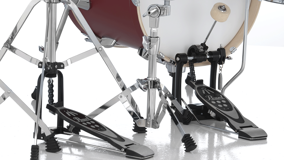 Pearl Midtown 16 + Pack Hardware Hwp-50s - 4 FÛts - Matte Red - Batterie Acoustique Jazz - Variation 5