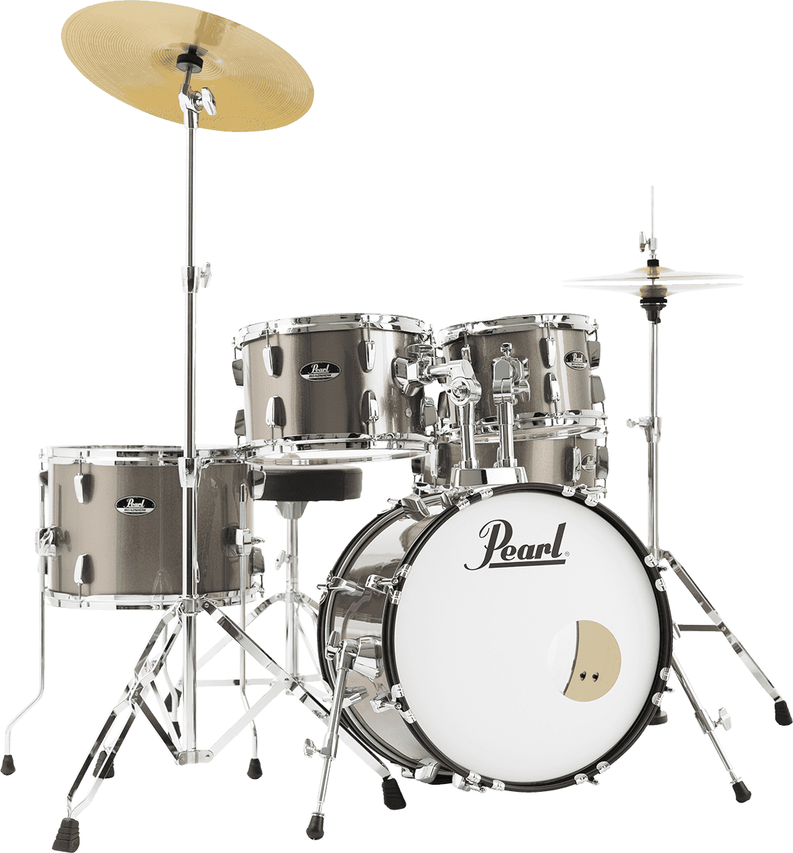 Pearl Roadshow 18 Bronze Metallic + Solar Sabian - 5 FÛts - Bronze Metallic - Batterie Acoustique Jazz - Variation 1