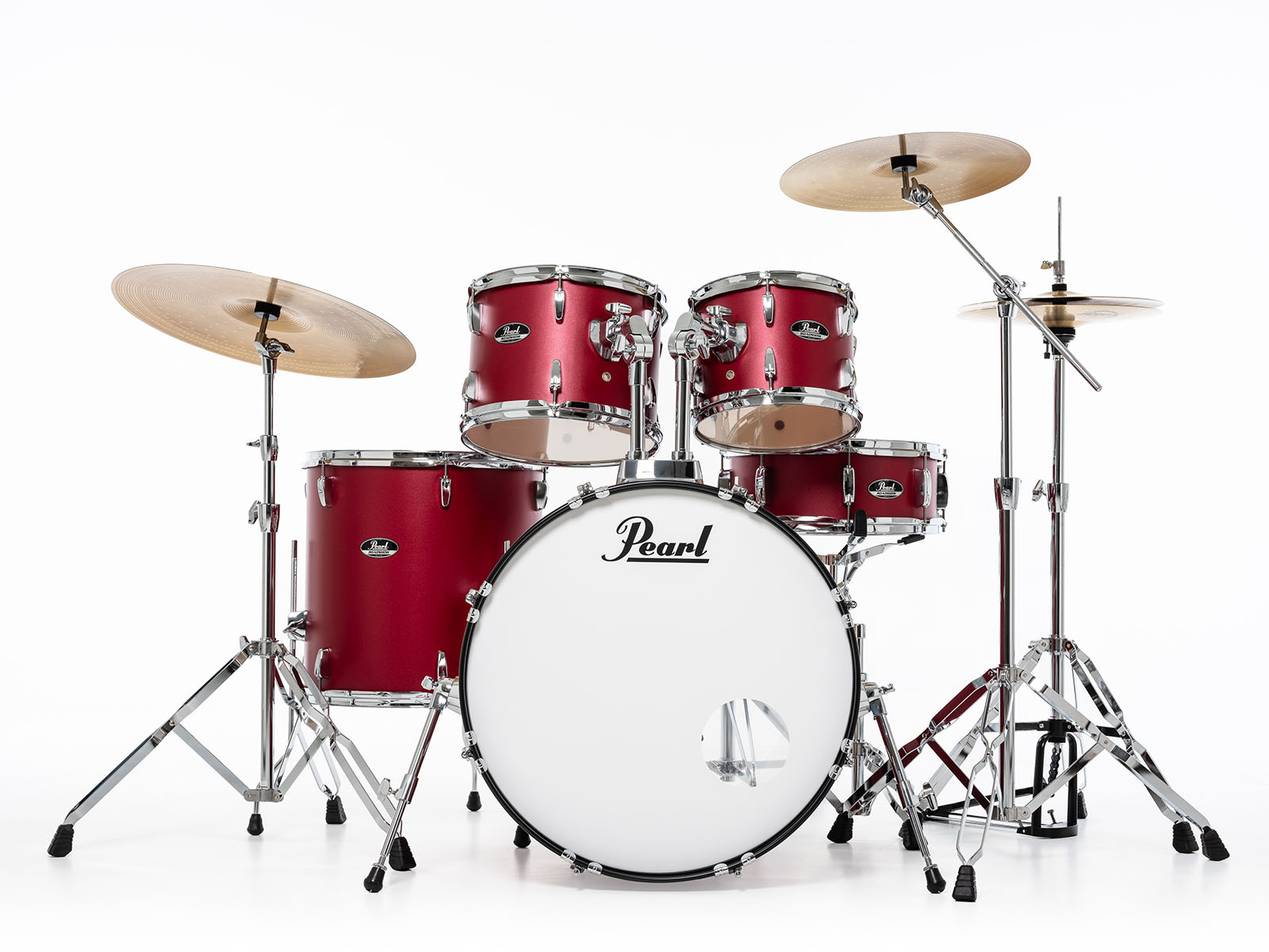 Pearl Roadshow Fusion 20 + B-50 + Ride 20 Matte Red - Matte Red - Batterie Acoustique Fusion - Variation 3