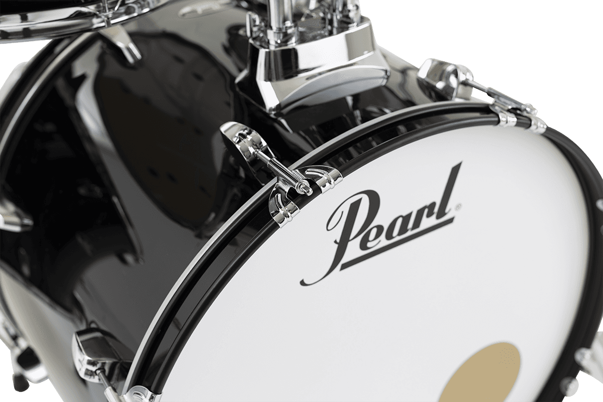 Pearl Roadshow Plus Rock 22'' + Pack Sabian Solar 3 Cymbales - 5 FÛts - Jet Black - Batterie Acoustique Rock - Variation 4