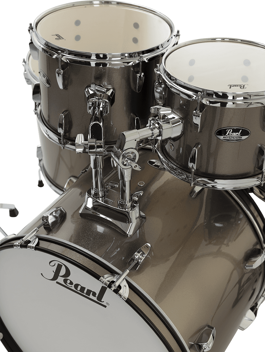 Roadshow Fusion 20 + Pack Sabian Solar - 5 fûts - jet black Batterie  acoustique fusion Pearl