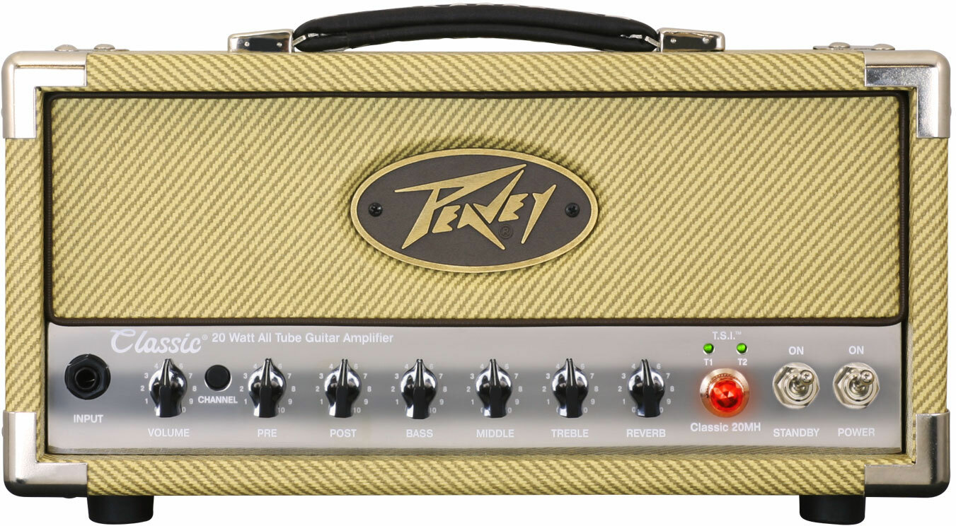 Peavey Classic 20 Mh Head 1-5-20w Tweed - Ampli Guitare Électrique TÊte / PÉdale - Main picture