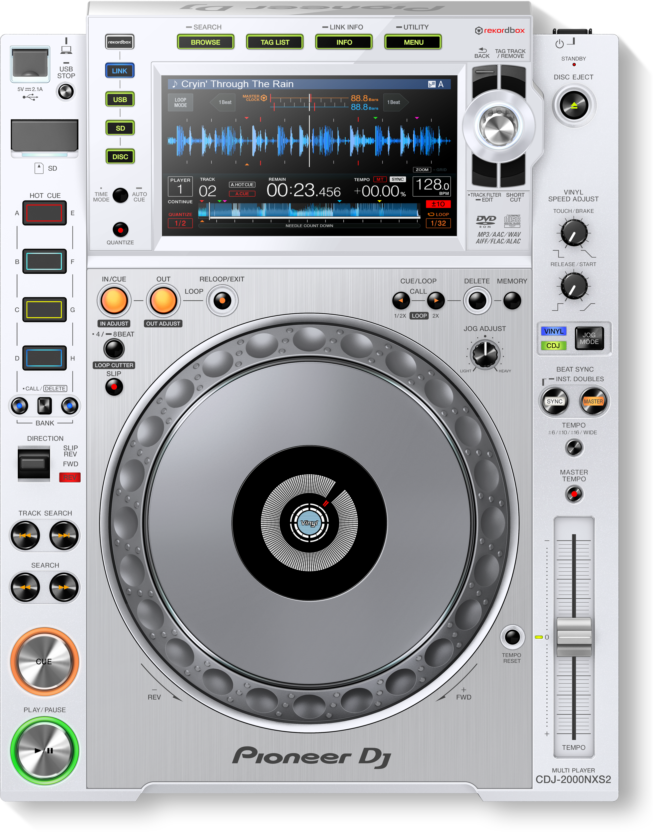 Pioneer Dj Cdj-2000nxs2-white - - Platine Cd & Mp3 - Variation 1