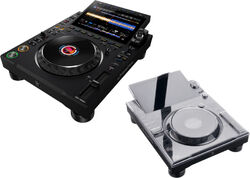 Pack dj avec housse/flight/decksaver Pioneer dj Alphatheta CDJ-3000X + Decksaver