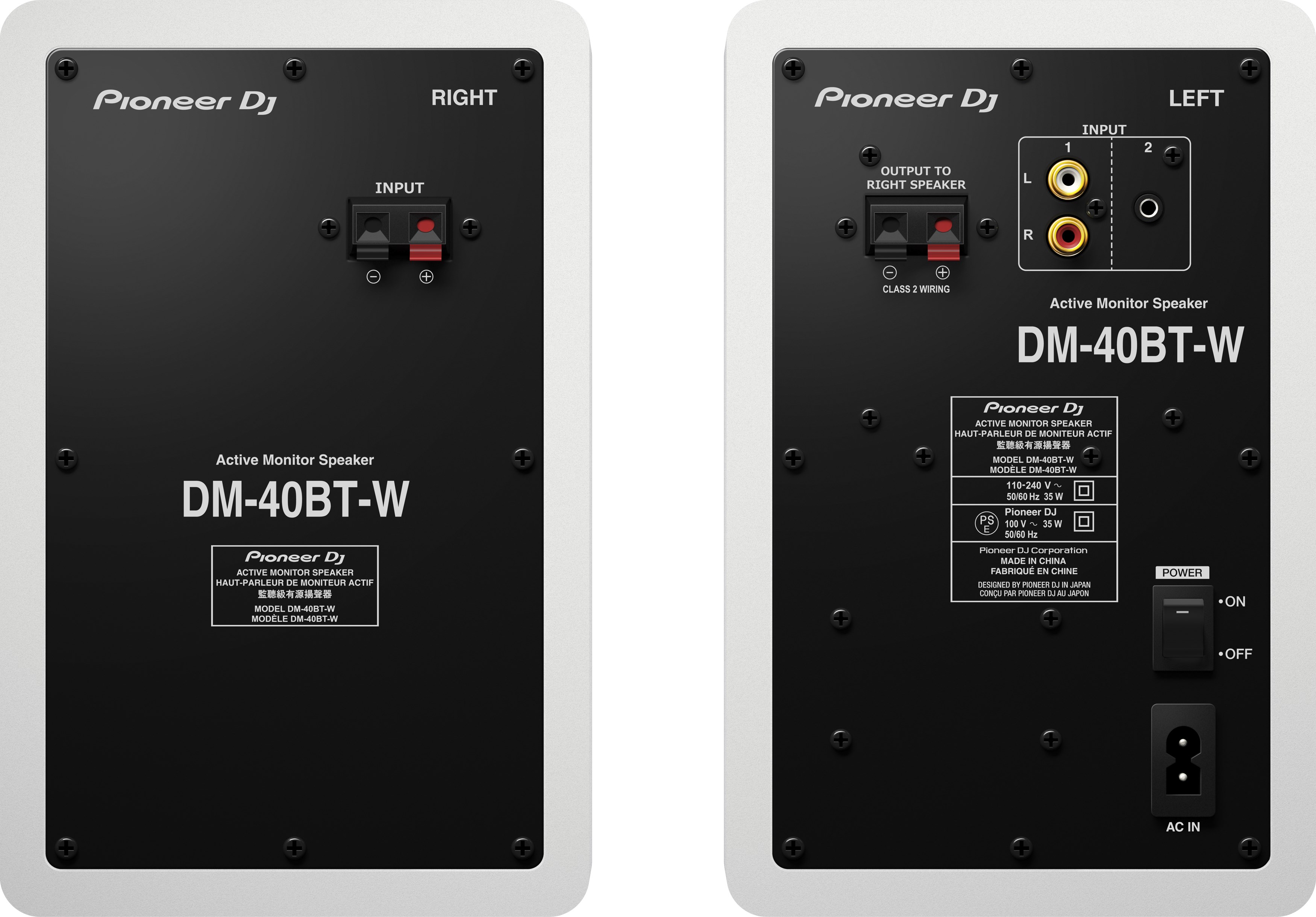 Pioneer Dj Dm-40bt-w - La Paire - Enceinte Monitoring Active - Variation 3