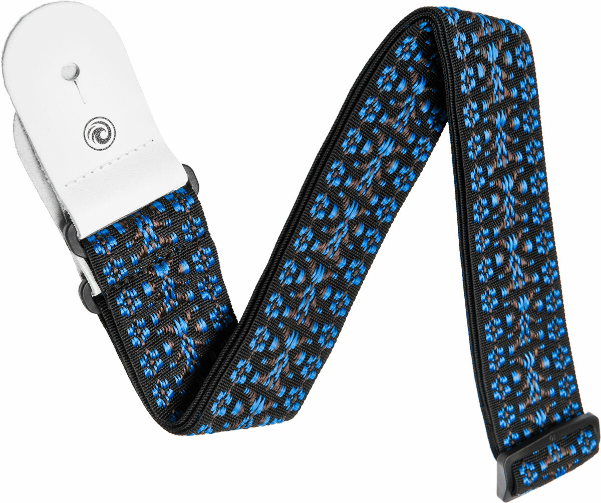 Planet Waves 50g05 Woven Polypropylene Rock Guitar Strap 50mm Hootenanny Blue/black - Sangle Courroie - Main picture