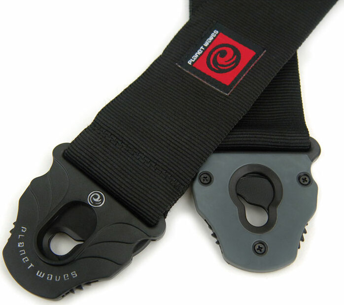 Planet Waves Nylon Woven Lock Dark Side Black - Sangle Courroie - Main picture