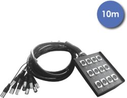 Câble multipaire & boîtier de scène Power acoustics Boîtier de Scène 2158 - 12 Entrées 10m