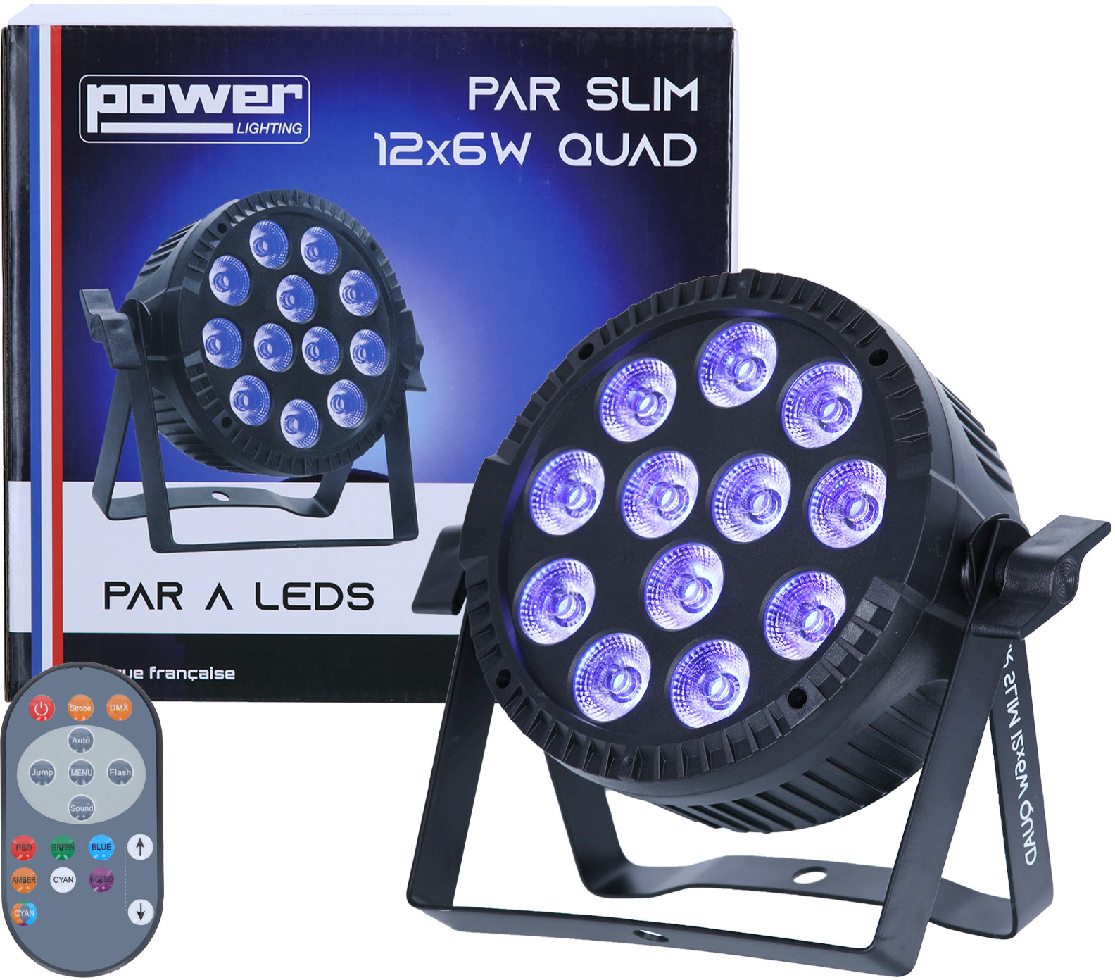 Power Lighting Par Slim 12 Leds De 6w 4-en-1 - Projecteurs À Leds - Main picture