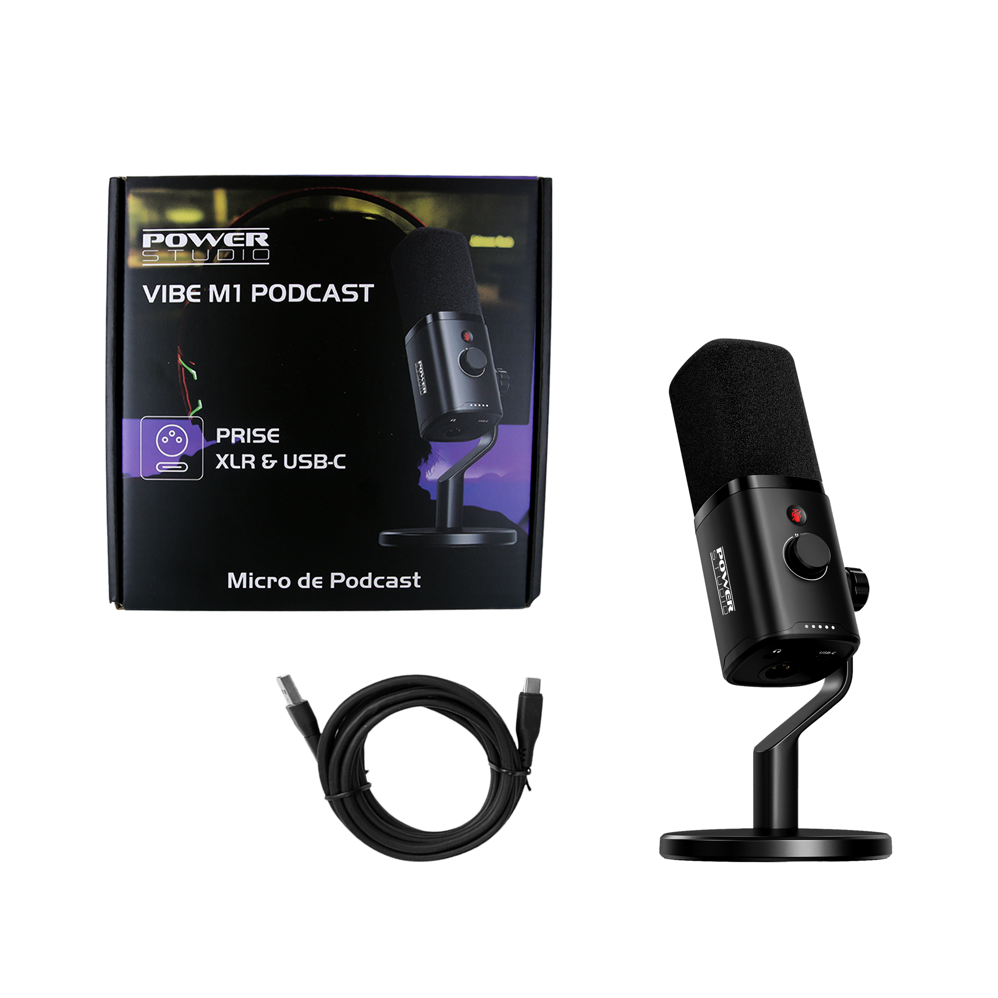 Power Studio Vibe M1 Podcast - Microphone Podcast / Radio - Variation 8