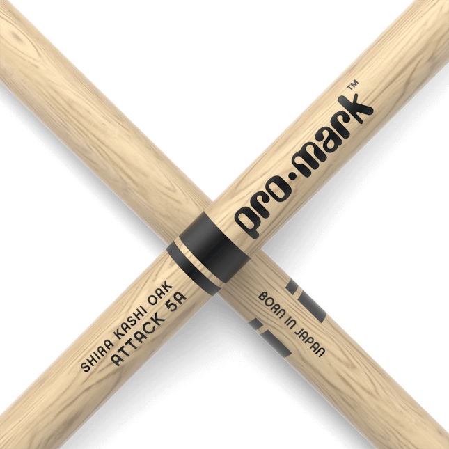 Pro Mark Classic Attack 5a Shira Kashi Oak Drumstick, Oval Wood Tip - Baguette Batterie - Variation 1