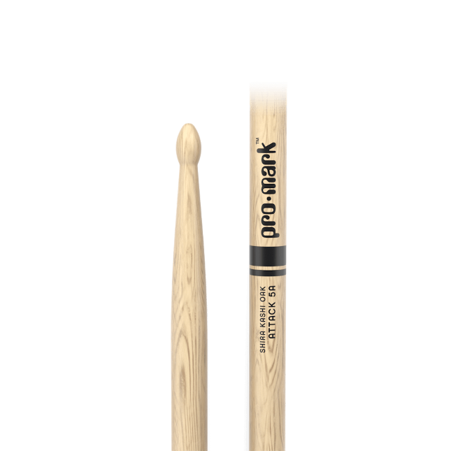 Pro Mark Classic Attack 5a Shira Kashi Oak Drumstick, Oval Wood Tip - Baguette Batterie - Variation 5
