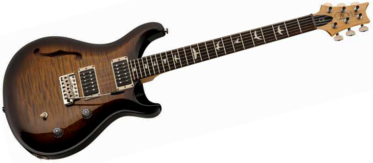 Prs Ce 24 Semi-hollow Bolt-on Usa 2h Trem Rw - Black Amber - Guitare Électrique 1/2 Caisse - Variation 1