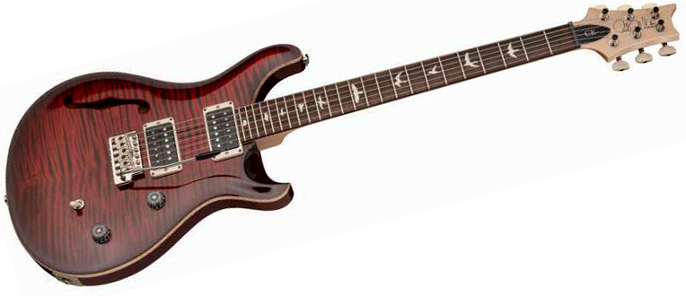 Prs Ce 24 Semi-hollow Bolt-on Usa 2h Trem Rw - Fire Red Burst - Guitare Électrique 1/2 Caisse - Variation 1