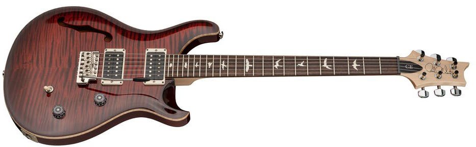 Prs Ce 24 Semi-hollow Bolt-on Usa 2h Trem Rw - Fire Red Burst - Guitare Électrique Double Cut - Variation 1