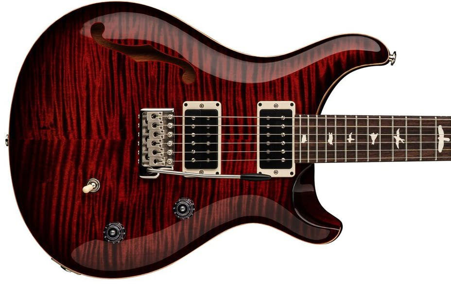 Prs Ce 24 Semi-hollow Bolt-on Usa 2h Trem Rw - Fire Red Burst - Guitare Électrique Double Cut - Variation 3