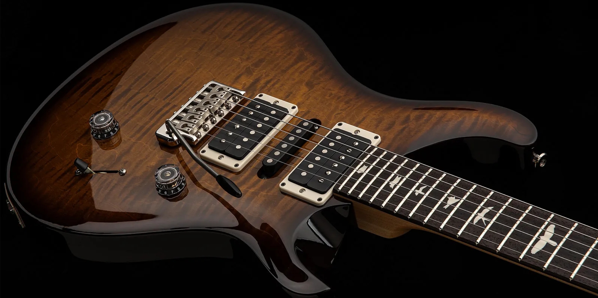 Prs Ce24 Special Ltd Bolt-on Usa Hsh Trem Rw - Black Amber - Guitare Électrique Double Cut - Variation 3