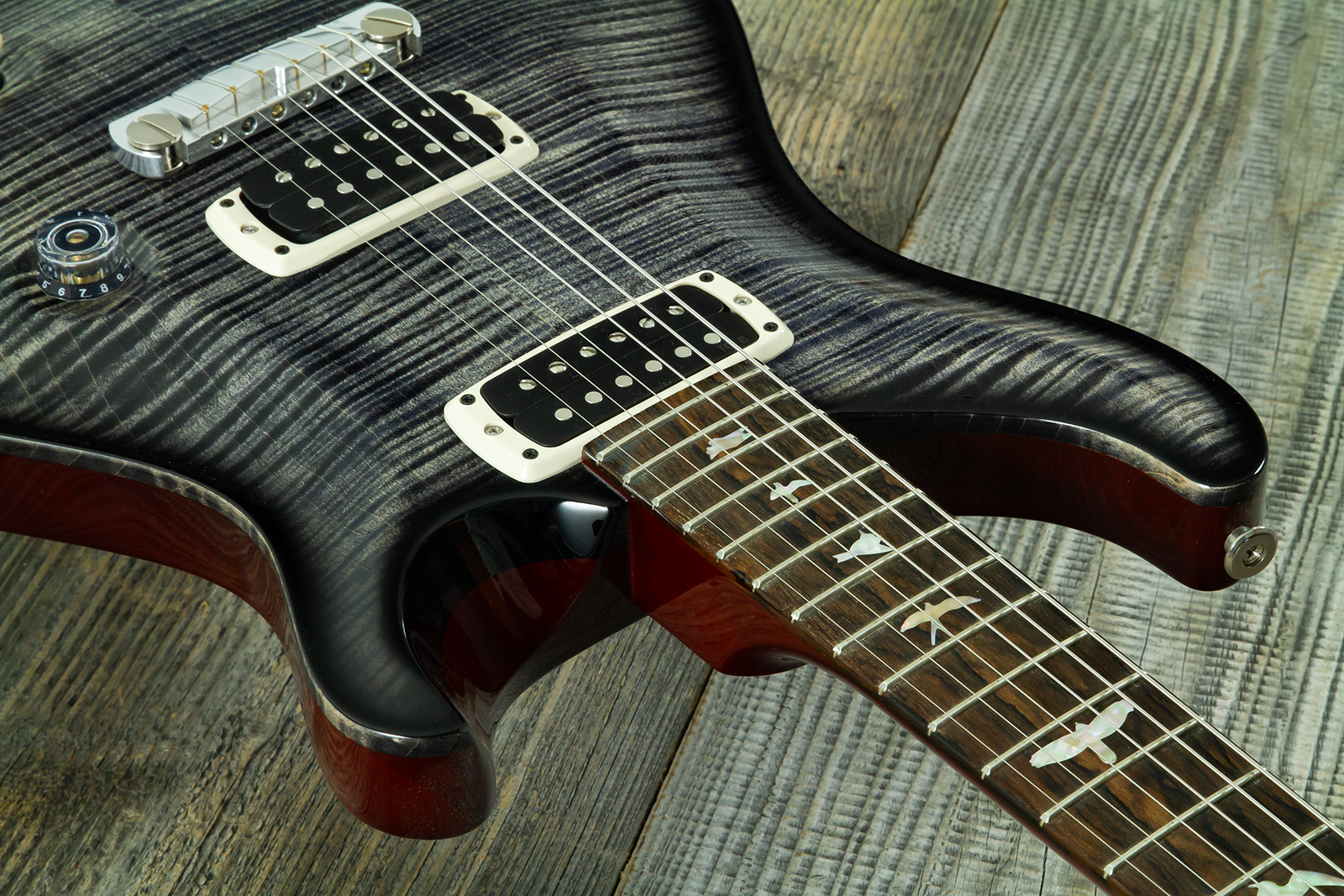 Prs Charcoal Phoenix Ltd Usa 2h Ht Rw - Grey - Guitare Électrique Forme Str - Variation 12