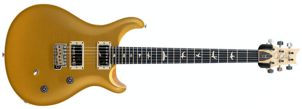 Prs Ce 24 Satin Bolt-on Usa Ltd 2h Trem Rw - Gold Top - Guitare Électrique Double Cut - Main picture