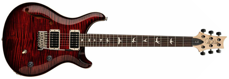 Prs Ce 24 Semi-hollow Bolt-on Usa 2h Trem Rw - Fire Red Burst - Guitare Électrique Double Cut - Main picture