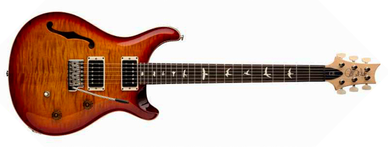 Prs Ce 24 Semi-hollow Bolt-on Usa 2h Trem Rw - Dark Cherry Sunburst - Guitare Électrique 1/2 Caisse - Main picture