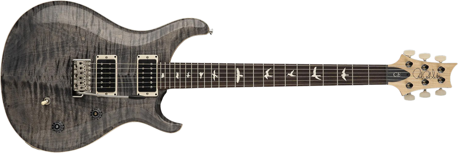Prs Ce24 Bolt-on Usa 2h 85/15 Trem Rw - Faded Gray Black - Guitare Électrique Double Cut - Main picture