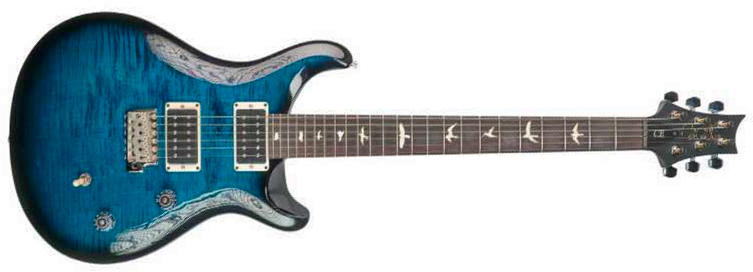Prs Ce24 Bolt-on Usa 2h 85/15 Trem Rw - Whale Blue Smokeburst - Guitare Électrique Double Cut - Main picture