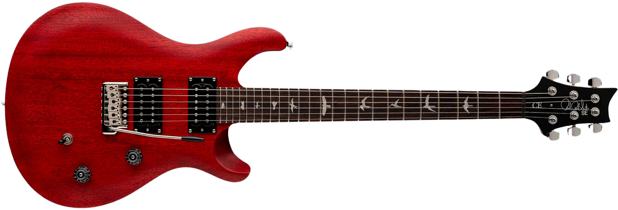 Prs Ce24 Standard Satin Se Bolt-on 2h Trem Rw - Vintage Cherry - Guitare Électrique Double Cut - Main picture