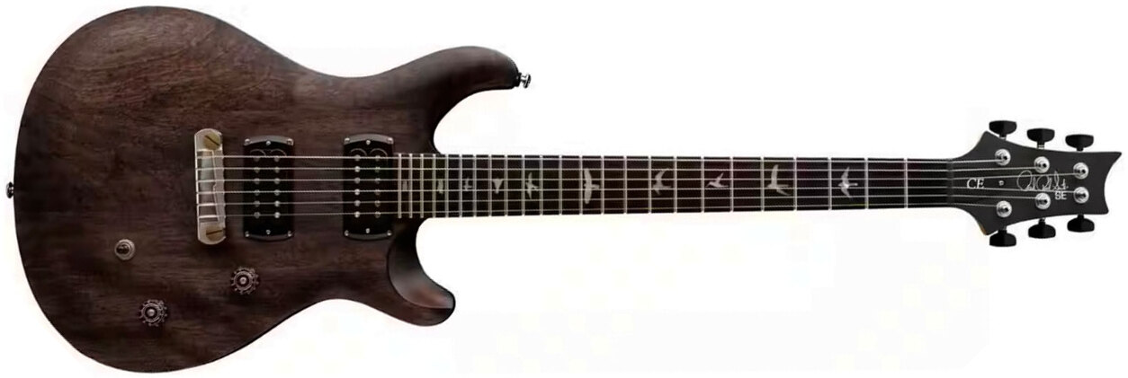 Prs Ce24 Standard Stoptail Satin Se Bolt-on 2h Trem Rw - Charcoal Burst - Guitare Électrique Double Cut - Main picture
