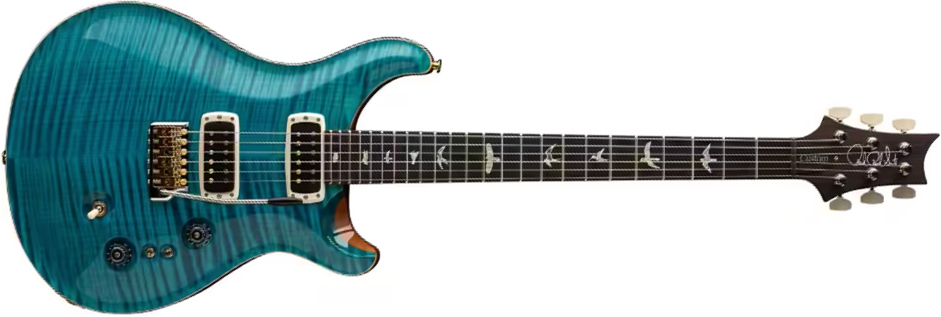 Prs Custom 24-08 10 Top Usa 2h Tci Trem Rw - Carroll Blue - Guitare Électrique Double Cut - Main picture