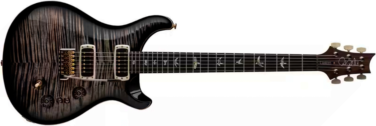 Prs Custom 24-08 Usa 2h Tci Trem Rw - Charcoal Burst - Guitare Électrique Double Cut - Main picture