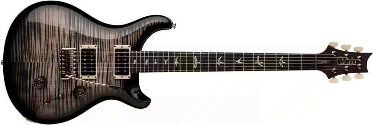 Prs Custom 24 Usa 2h Dmo Trem Rw - Charcoal Burst - Guitare Électrique Double Cut - Main picture