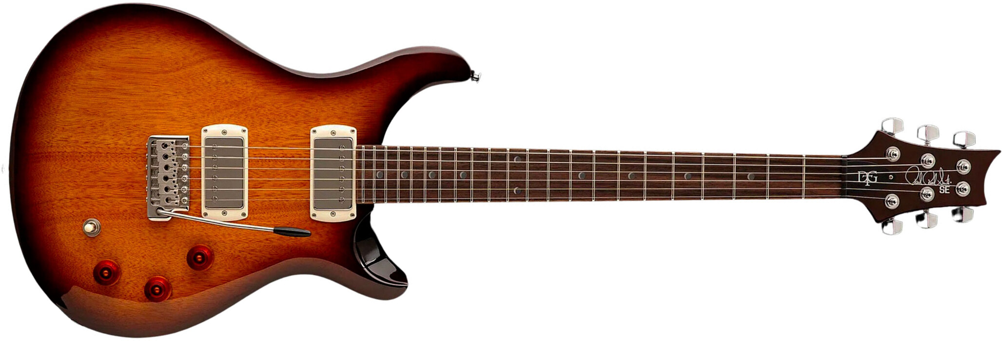 Prs David Grissom Dgt Se Signature 2h Trem Rw - Mccarty Tobacco Sunburst - Guitare Électrique Double Cut - Main picture
