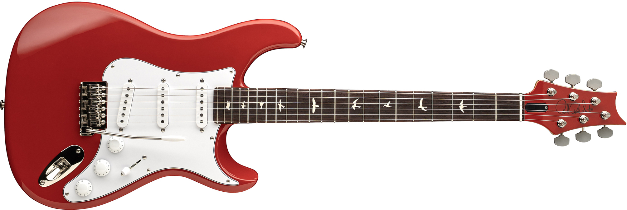 Prs John Mayer Silver Sky Defender Bolt-on Usa Ltd Trem 3s Rw - Portofino Red - Guitare Électrique Forme Str - Main picture